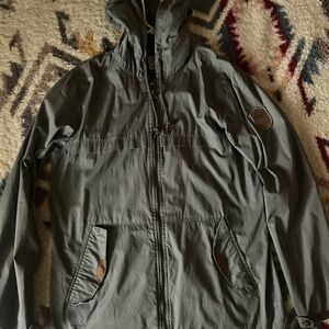 Dravus Men's Olive Hooded Jacket